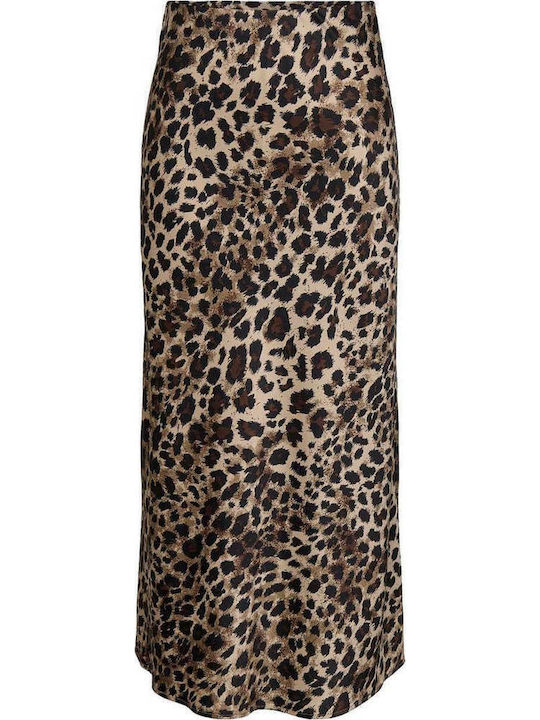 Σατέν Maxi Φούστα Light Taupe