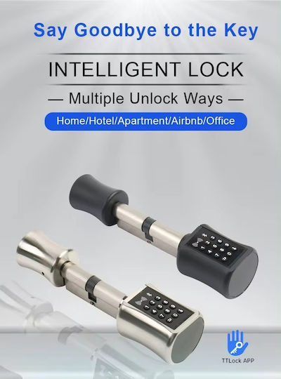 Electronic Lock with Wi-Fi Connectivity Silver