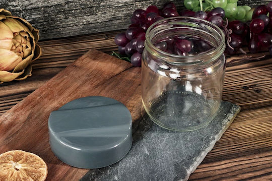 Excellent Houseware Set 2 Bucăți Vaze pentru Zahăr / Cafea cu Capac Sticlă Transparentă 425ml 2 Bucăți
