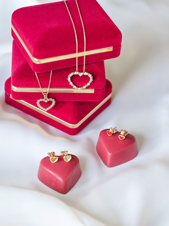 Kritsimis Necklace with design Heart from Gold 14K