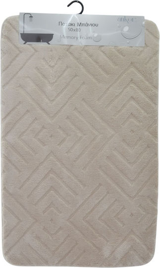 Ankor Πατάκι Μπάνιου Memory Foam 843350 Μπεζ 50x80εκ.