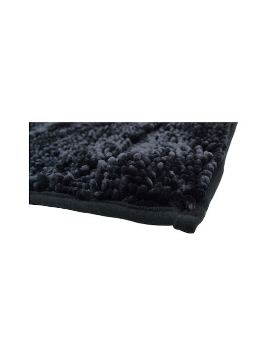 Ankor Non-Slip Bath Mat 843305 Black Velvet-Black Metal 50x80cm