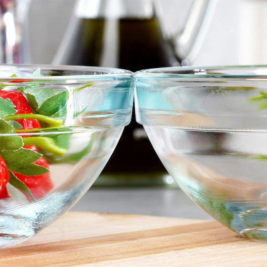 Excellent Houseware Bol de Servire pentru Înghețată Rotund Sticlă Transparent cu Diametru 12buc 4buc