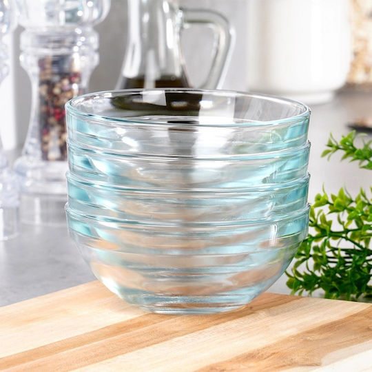 Excellent Houseware Bol de Servire pentru Înghețată Rotund Sticlă Transparent cu Diametru 12buc 4buc