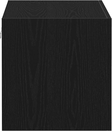 Hängeschrank fürs Wohnzimmer aus Spanplatte Schwarz Eiche 80x39x40 cm