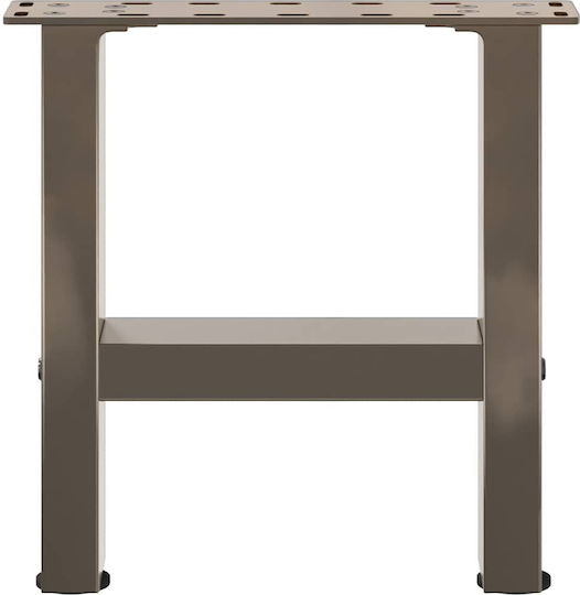vidaXL Metallic Furniture Leg 2 Pieces Suitable for Table / Coffee Table 30x30x30cm Natural