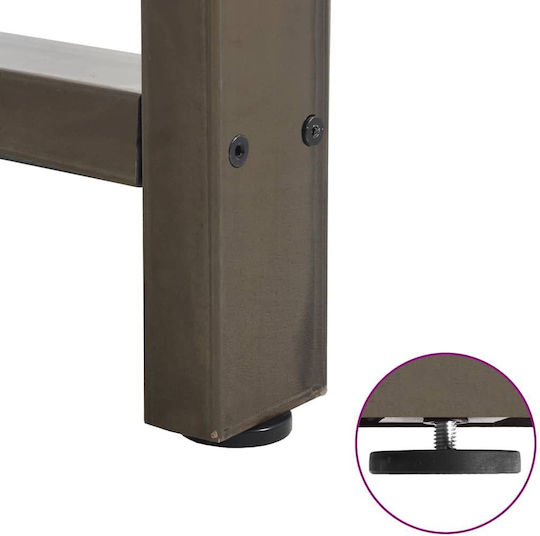 vidaXL Metallic Furniture Leg 2 Pieces Suitable for Table / Coffee Table 50x42x42cm Natural