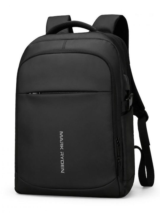 Mark Ryden Rucsac Impermeabil pentru Laptop 15.6" cu Port USB în Culoare Neagră