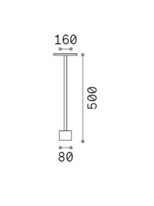 Ideal Lux Επιτραπέζιo Φωτιστικό LED Εξωτερικού Χώρου 11W με Θερμό Λευκό Φως IP65 Μαύρο
