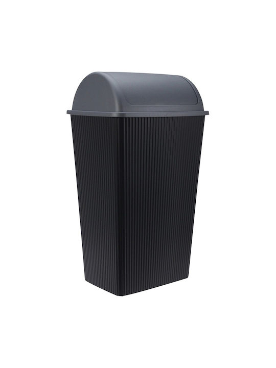 Excellent Houseware Coș de Gunoi Plastic Negru 38lt 1buc