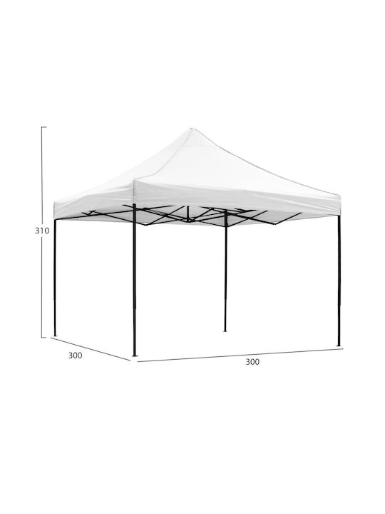 HomeMarkt Πτυσσόμενο Κιόσκι Κήπου Matthew Λευκό 3x3m HomeMarkt Πτυσσόμενο Κιόσκι Κήπου Matthew Λευκό 3x3m