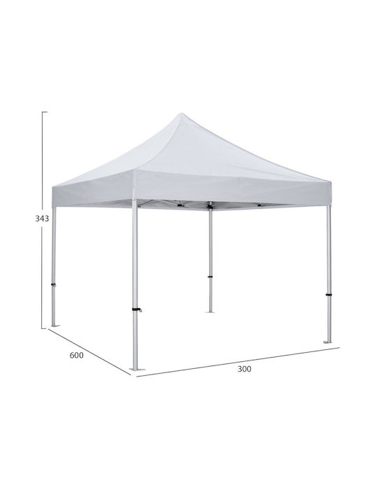 HomeMarkt Πτυσσόμενο Κιόσκι Κήπου Matthew Λευκό 3x3m HomeMarkt Πτυσσόμενο Κιόσκι Κήπου Matthew Λευκό 3x3m