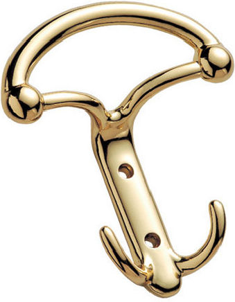 Viobrass Metal Wall Hanger With 3 Gray Hooks 10.7x12.3cm