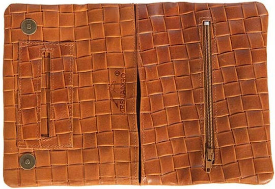 Mestango Lederne Tabaktasche in mit Verschluss Tobacco Pouch Tan