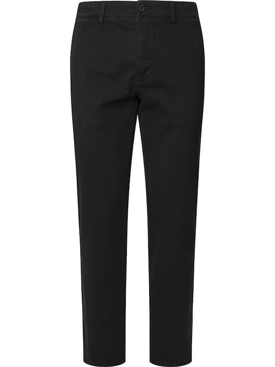 Trousers Chino Elastic in Slim Fit Black