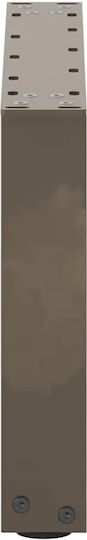 vidaXL Metallic Furniture Leg 2 Pieces Suitable for Table / Coffee Table 50x30cm Anthracite Brown