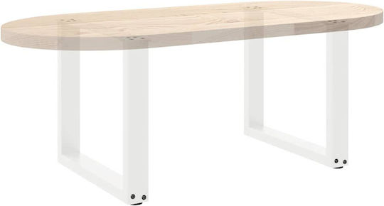 vidaXL Metallic Furniture Leg 2 Pieces Suitable for Table / Coffee Table 50x72x42cm White