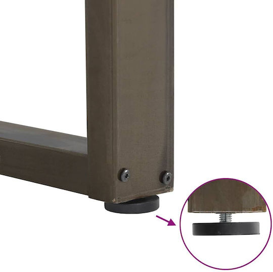 vidaXL Metallic Furniture Legs 2 Pieces Suitable for Table / Coffee Table 40x30cm Natural