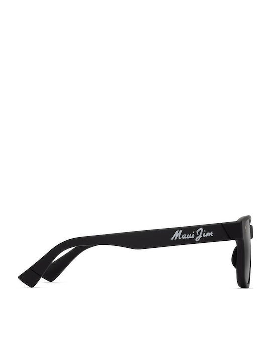 Maui Jim МъжеСлънчеви Очила с Черна Пластмасова Рамка и Черни Поляризирани Огледални Стъкла