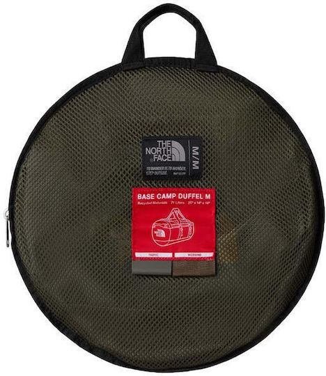 The North Face Base Camp Sack Voyage Back 71lt Green Fabric L71xW35.56xH35.56cm