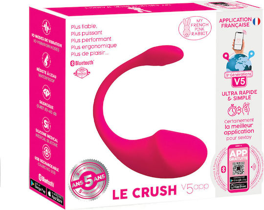 Le Crush Δονητής Egg με Απομακρυσμένο Έλεγχο 18cm Φούξια
