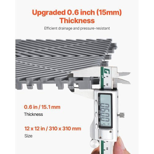 Vevor Plastic Garden Decking Board 30x30cm 40pcs