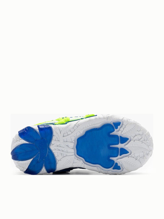 Παιδικά Sneakers με Σκρατς & Φωτάκια Μπλε