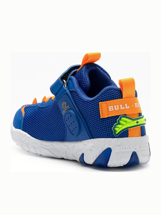 Παιδικά Sneakers με Σκρατς & Φωτάκια Μπλε