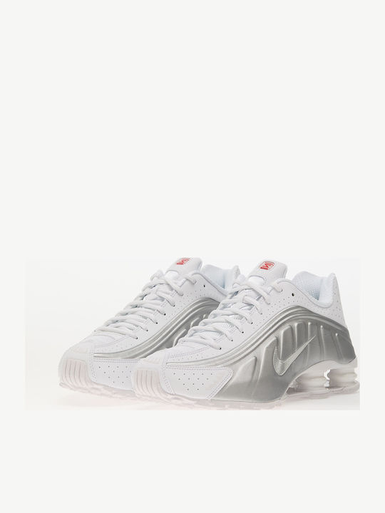 Shox R4 Ανδρικά Sneakers White / Metallic Silver-white