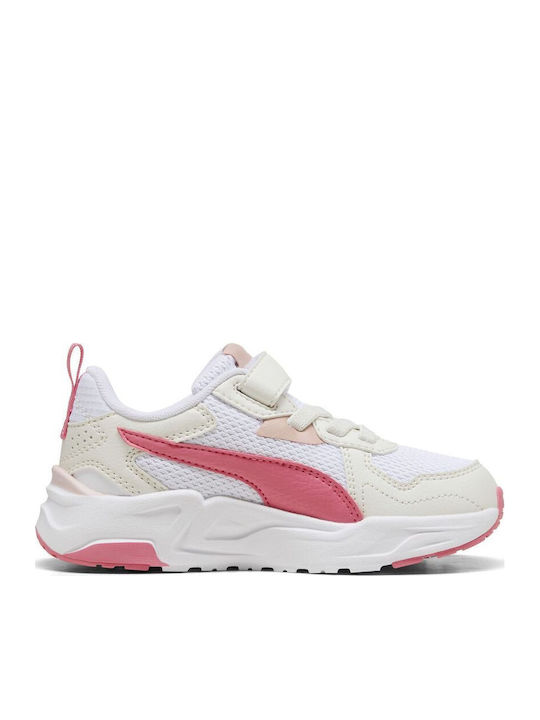 PUMA Trinity Lite Ac Kids Sneakers Anatomic with Hoop & Loop Closure White PUMA Trinity Lite Ac Kids Sneakers Anatomic with Hoop & Loop Closure White