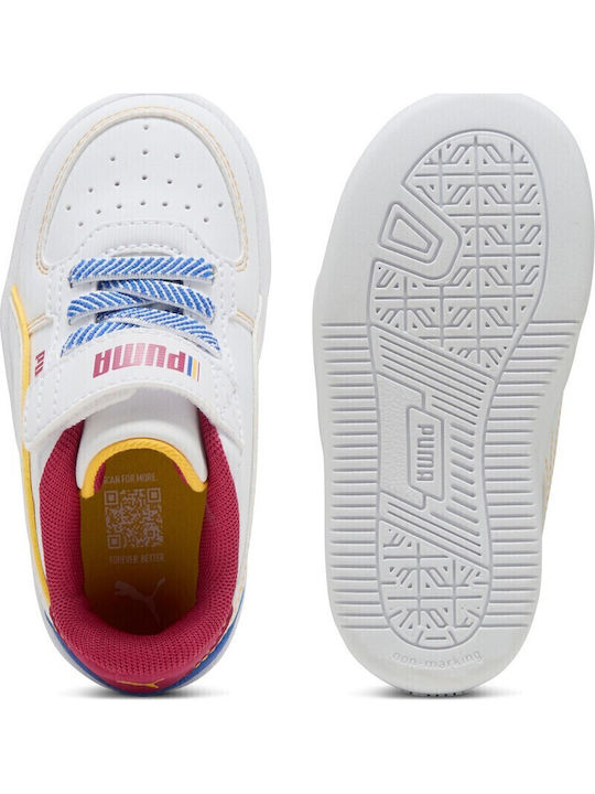 Caven 2.0 Kids Sports Shoes Running With Hoop & Loop Closure White