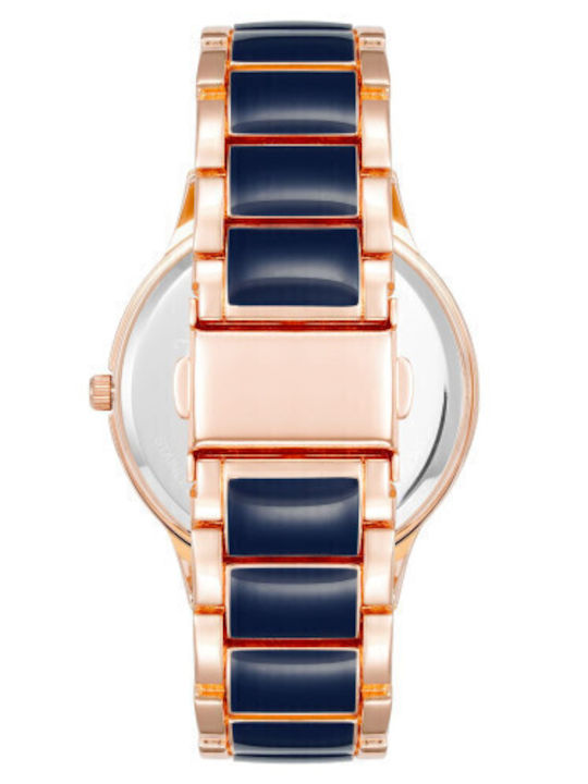 Juicy Couture Γυναικείο Ρολόι 38mm Μπαταρίας με Μπλε Μεταλλικό Μπρασελέ