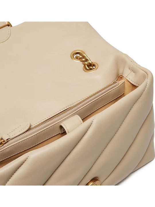 Love Puff Baby Leather Women's Bag Shoulder Beige