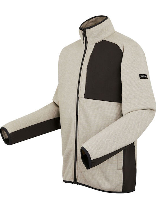 Full Cardigan Fleece pentru Bărbați Gri