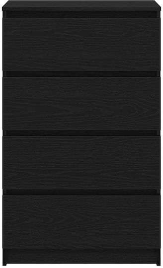 Συρταριέρα Креватокамарас Дървена с 4 чекмеджета Black Oak 60x35x98.5бр