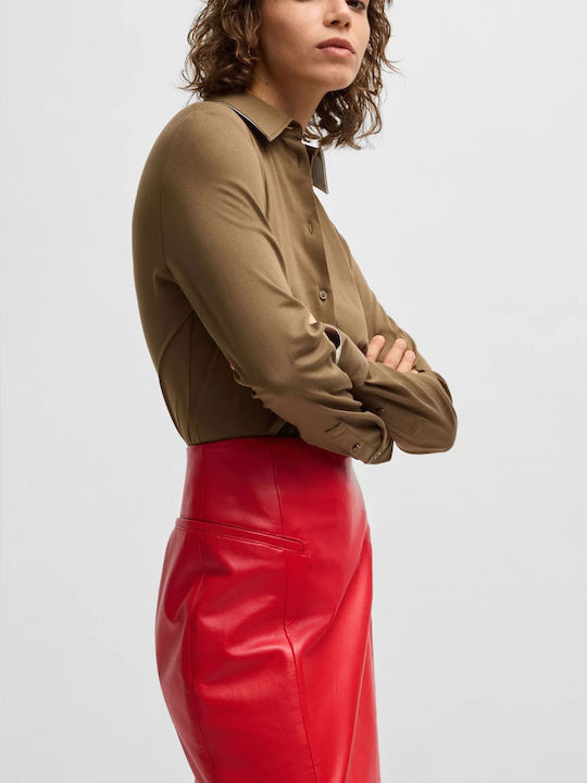 Leder Bleistift Rock Rot