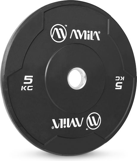 AMILA Δίσκος Ολυμπιακού Τύπου Λαστιχένιος 1 x 5kg Φ50mm