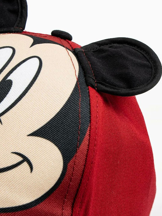 Cerda Palarie Copii Jockey Din Tesatura Mickey Roșie