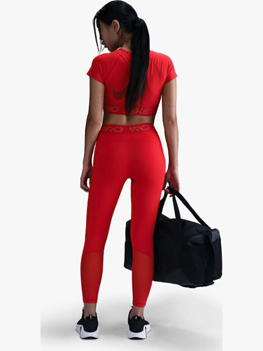 Dri-Fit Training Γυναικείο Cropped Κολάν University Red/dark Team Red/magic Ember/λευκό