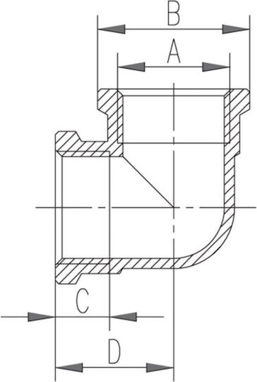 Ferro Kolanko Nakrętno-nakrętne 3/8" Mosiężne K02c
