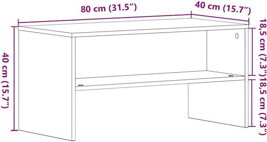 TV Stand Black Oak M80xD40xH40cm