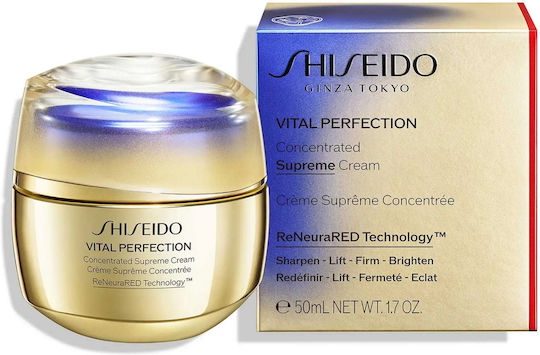 Shiseido Vital Perfection Concentrat Suprem Cremă Anti-îmbătrânire de Față cu Colagen 50ml