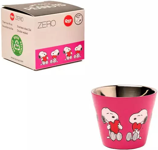 QuyCup QuyCup Thermosflasche Rostfreier Stahl 90ml Rosa