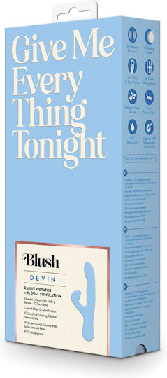 Blush Devin Vibrator Rabbit Blue