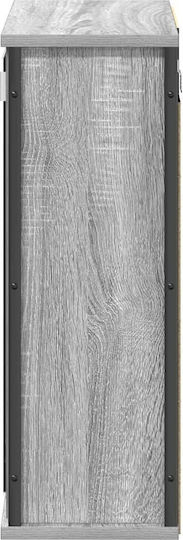 vidaXL Oglindă de Baie din Oțel Inoxidabil cu Raft & Dulap 50x21cm Gri