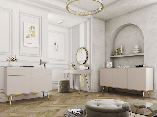 Konsole Beige With Gold L102xB50xH80cm