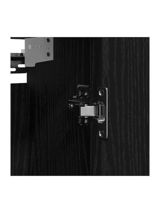 vidaXL Bathroom Mirror made of Stainless Steel with Shelf & Cabinet 60x21cm Black