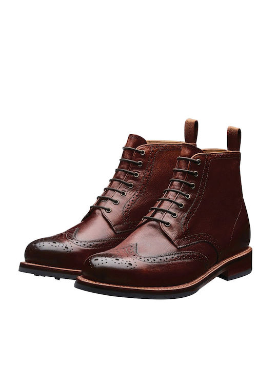 Grenson Sharp Brown Leather Brogue Boot