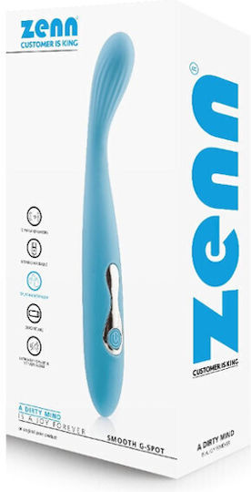 Zenn Smooth Vibrator G-Spot 18.5cm Albastru deschis