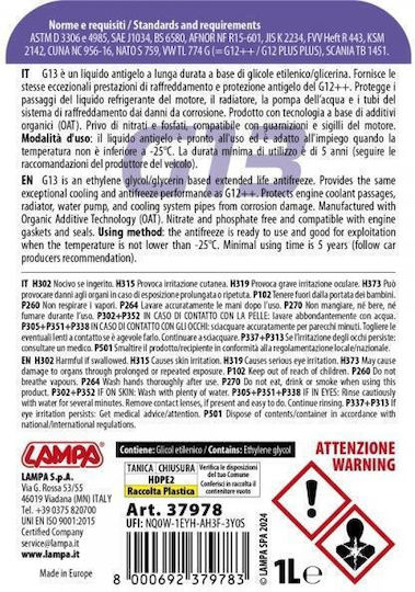 Lampa Ready for Use Engine Coolant for Motorcycle G13 / G12++ 1lt